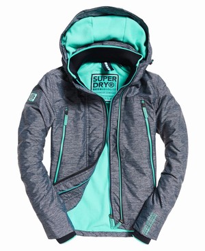 Superdry Pop Cipzár Velocity SD-Windcheater Női Kabát Sötétkék/Menta | LGMUI7049